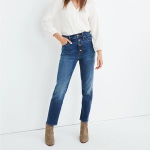 Madewell Perfect Vintage Crop Jean in Barnsdale Wash: Button Front Edition